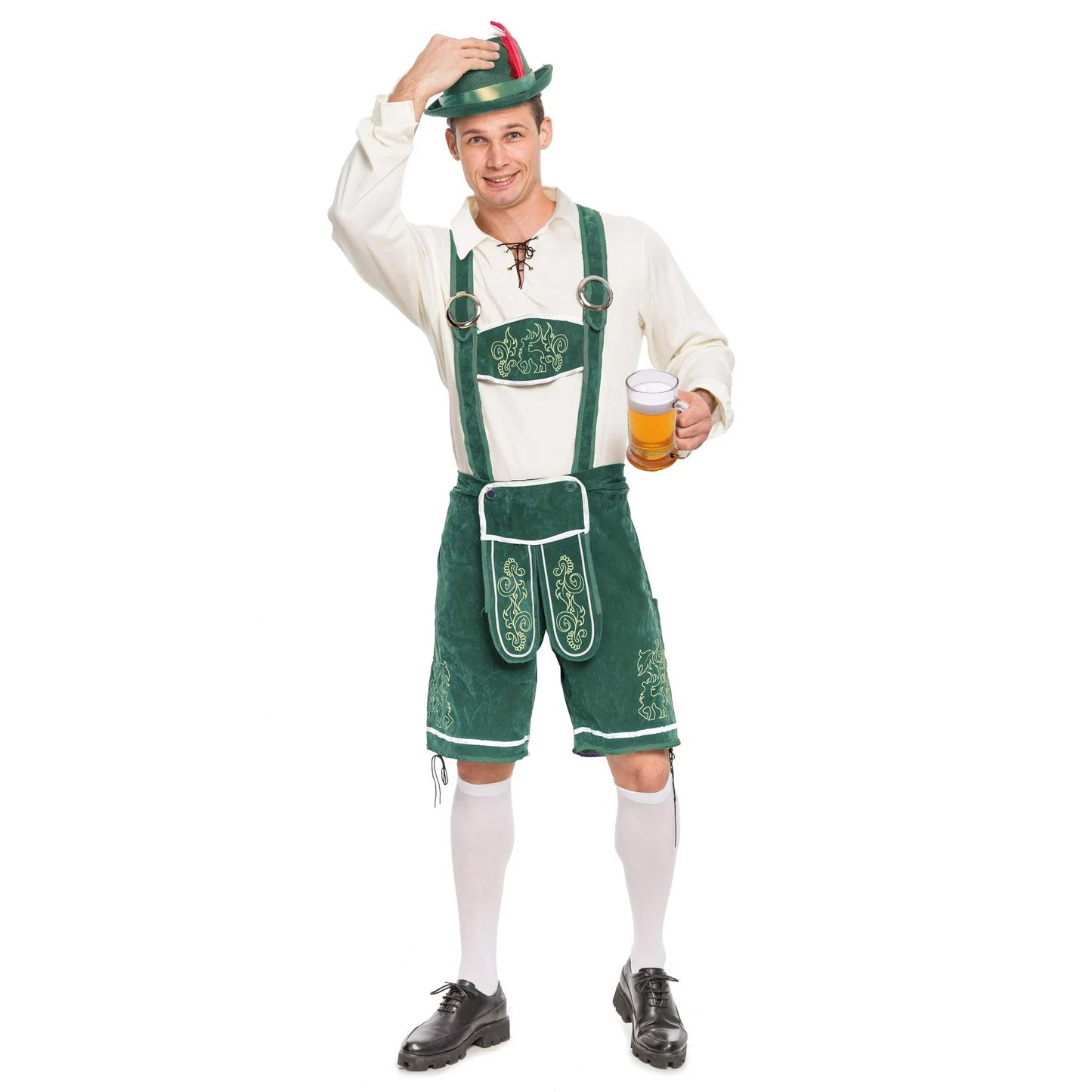 Spooktacular Creations Men German Bavarian Oktoberfest Fancy Costume Set for Halloween Adults, L