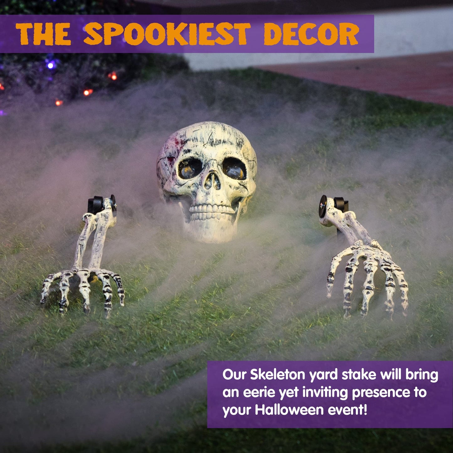 JOYIN Halloween Decorations Skeleton Stakes,Realistic Looking Yard Lawn Garden Stakes,Groundbreakers for Best Halloween Yard Decorations Outdoor Graveyard