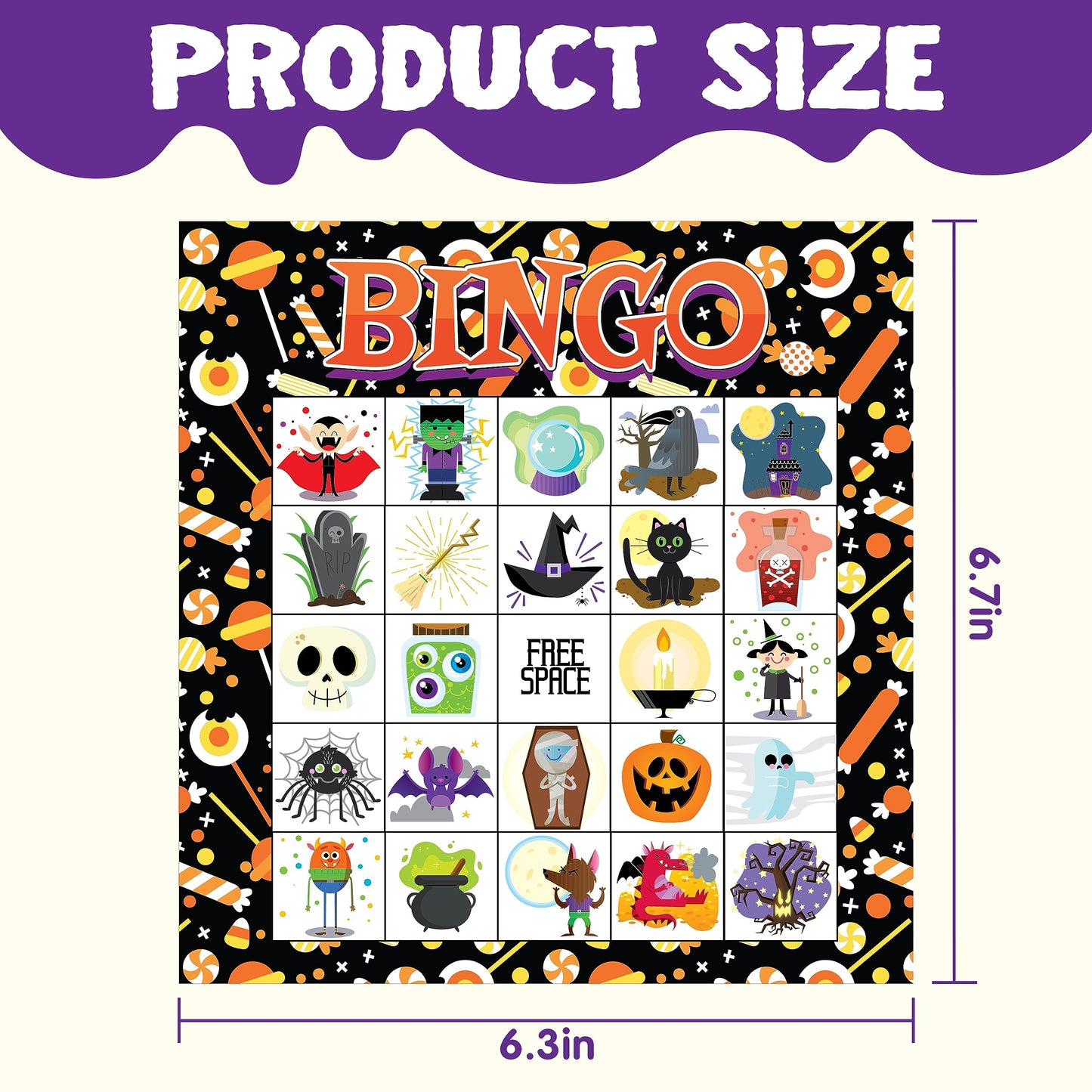 Syncfun 28 Pack Halloween Bingo Game Cards Games for Kids,Halloween Bingo Fun Party Games Classroom Games Activities Party Supplies