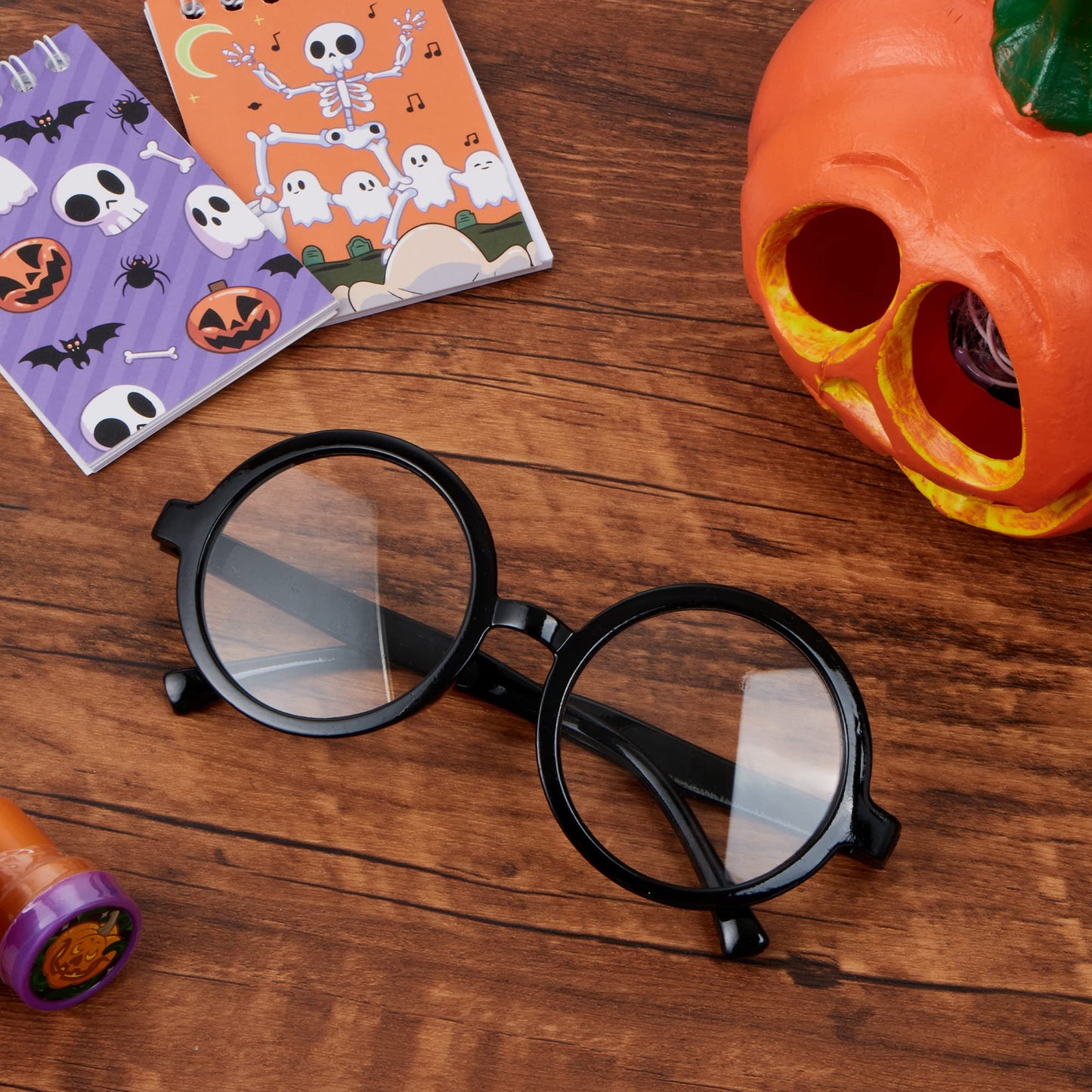 SYNCFUN Halloween Wizard Glasses,Round Glasses Magic Costume Movie Themed Costume Glasses for Kids Posing Props Masquerade Costume Birthday Party Cosplay Supplies