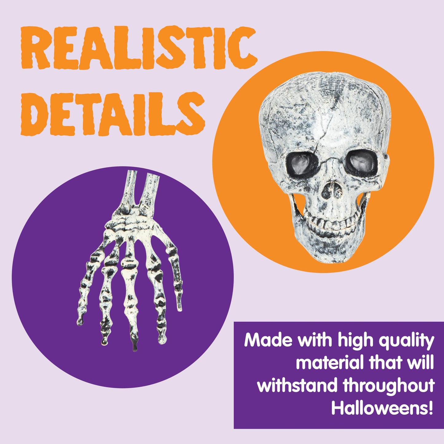 JOYIN Halloween Decorations Skeleton Stakes,Realistic Looking Yard Lawn Garden Stakes,Groundbreakers for Best Halloween Yard Decorations Outdoor Graveyard