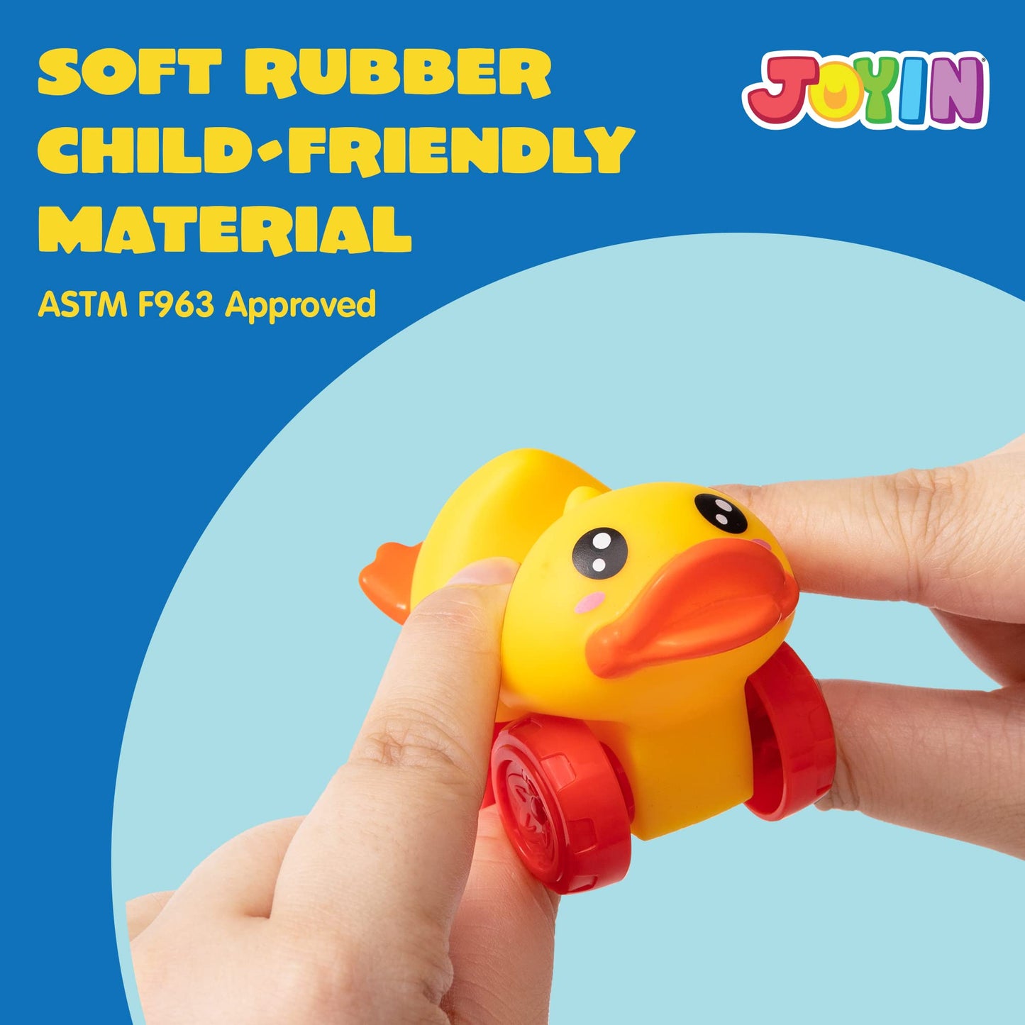 JOYIN Animal Cars, Soft Rubber Car Set Toy, Baby Mini Toy Vehicles, Bath Toy Car for Boys and Girls, Babies Christmas Birthday Gift, Summer Beach and Pool Activity, Party Favors for Kids