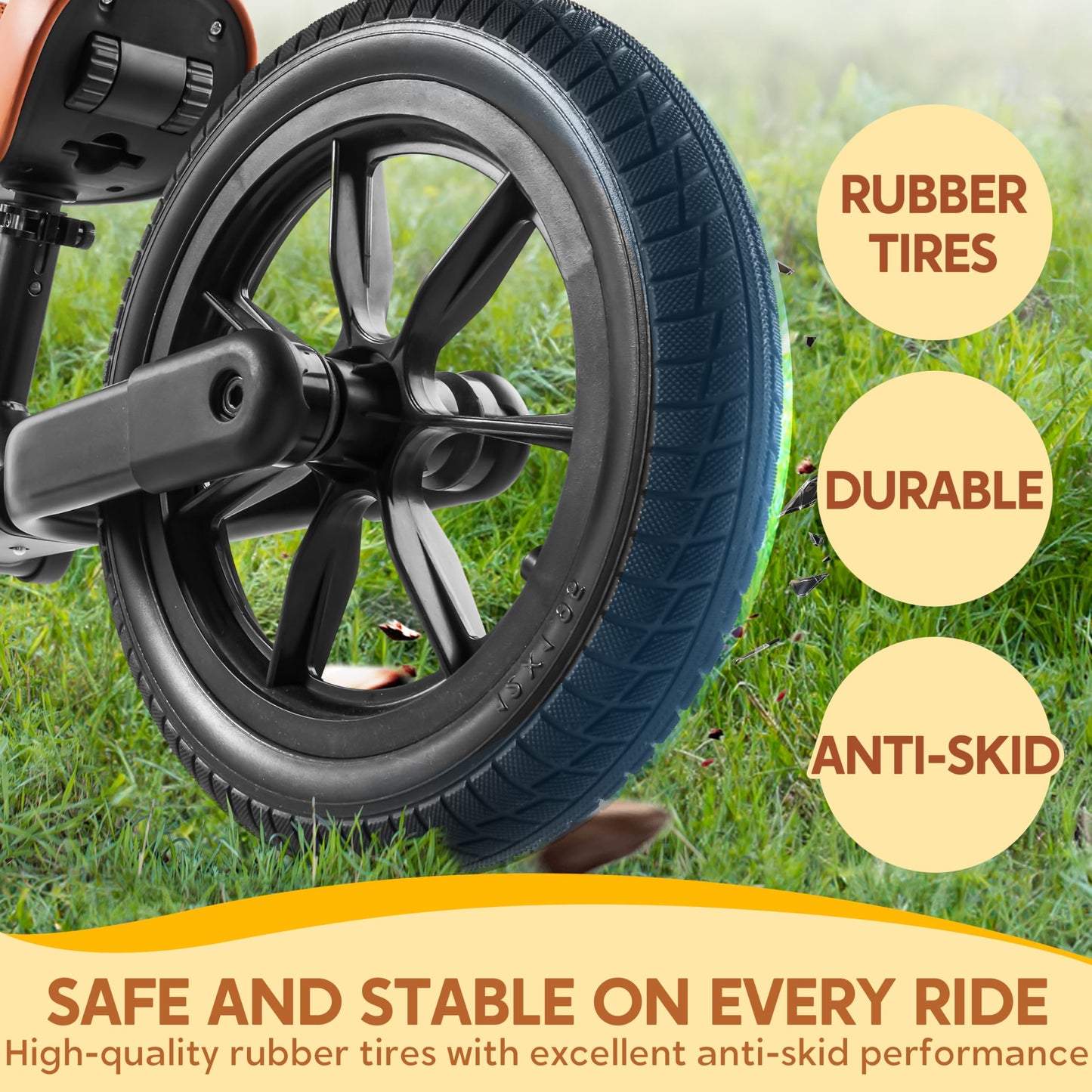 SYNCFUN Toddler Balance Bike, Easy Assemble, Adjustable Seat and Carry Handle, Anti-Skid Tires, Toddler Bike for 2, 3, 4, 5 Year Old Boys and Girls, Gift Bike for 2-5 Boys Girls (Black)