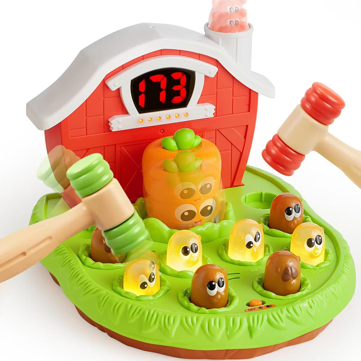 Whack Game for Kids Age 2 3 4 5, Light & Sound, 4 Modes, 40 Levels, Toy Gifts for Early Learning