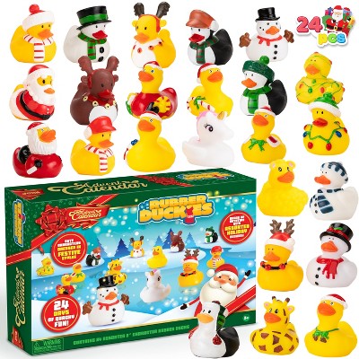 JOYIN 24 Days Advent Christmas Calendar with 24 Rubber Ducks