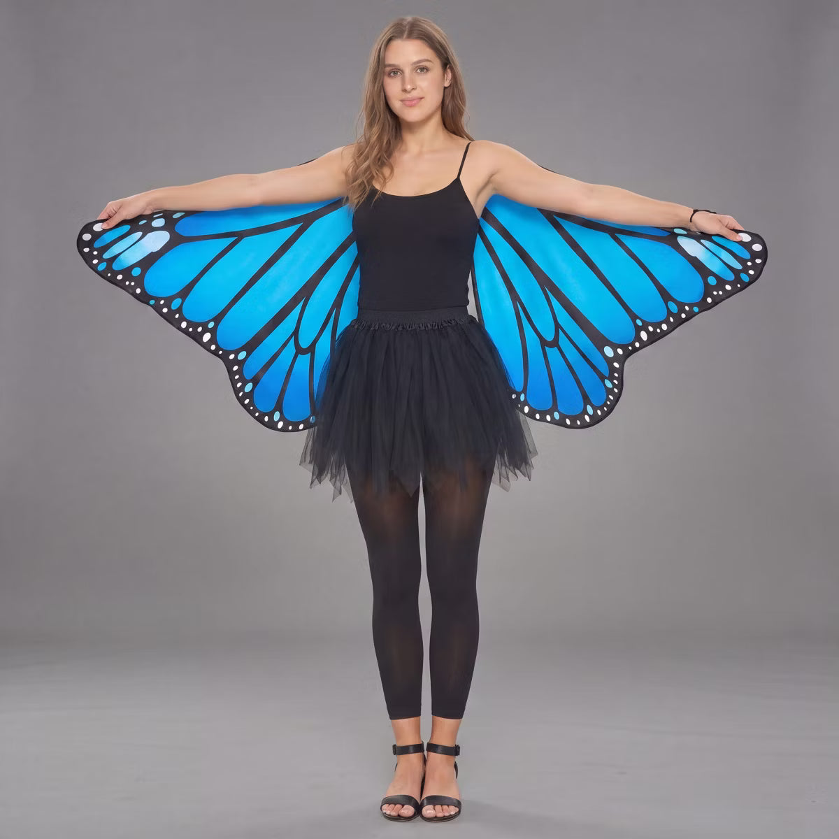 Joyfy Blue Monarch Butterfly Wing – Women’s Costume Accessory for Halloween & Themed Parties