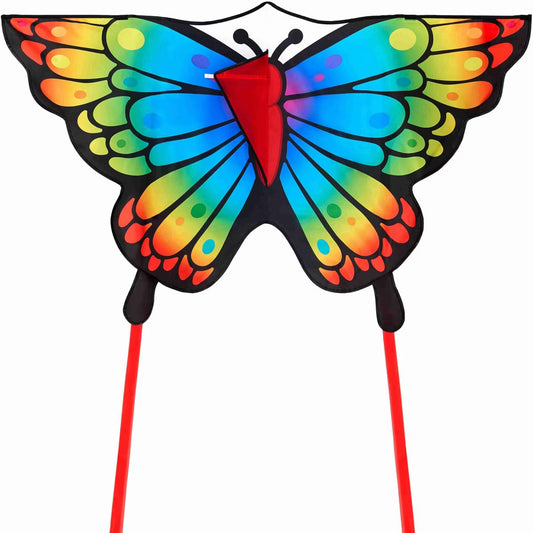 Joyfy 1 Pcs Rainbow Butterfly Kites For Kids And Adults Single Line Beach Kites 328ft String For Beginner Butterfly For Outdoor Games And Activities