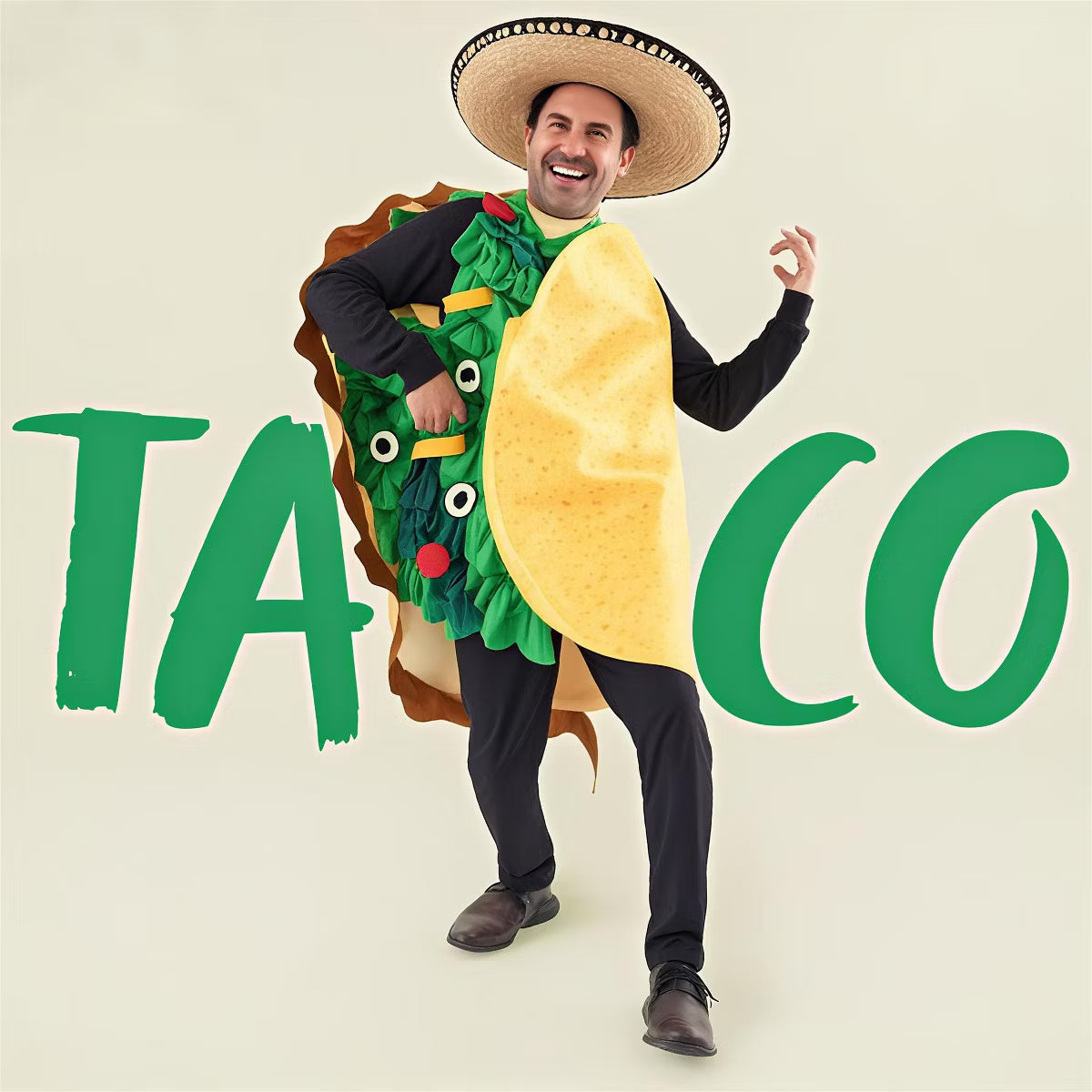 Joyfy Adult Halloween Costume Taco Costume for Adults Halloween Dress Up Party - XL