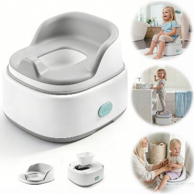 Lalalark 3-in-1 Toddler Potty Training Toilet Baby Seats Seamless Tpe Floor Stepstool Non Absorbent Potty Chair Toilet Trainer Travel Home Infant Care