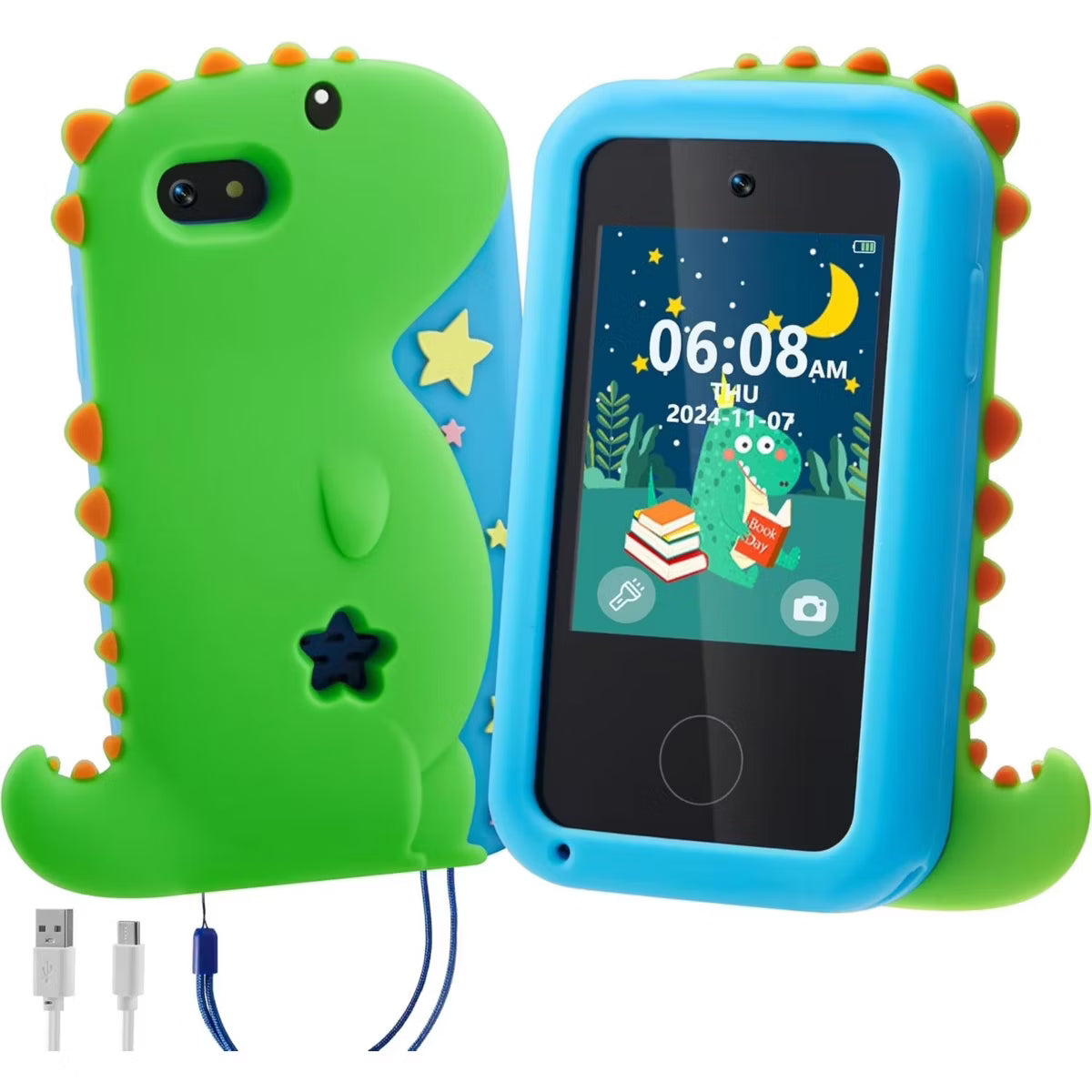 Joyfy Kids Smart Phone for Boys Kids Toys, Toddler Phone Toys with Dual Camera, Game, Music Player, 8GB Card, Best Birthday Gift for 3-11 Year Old