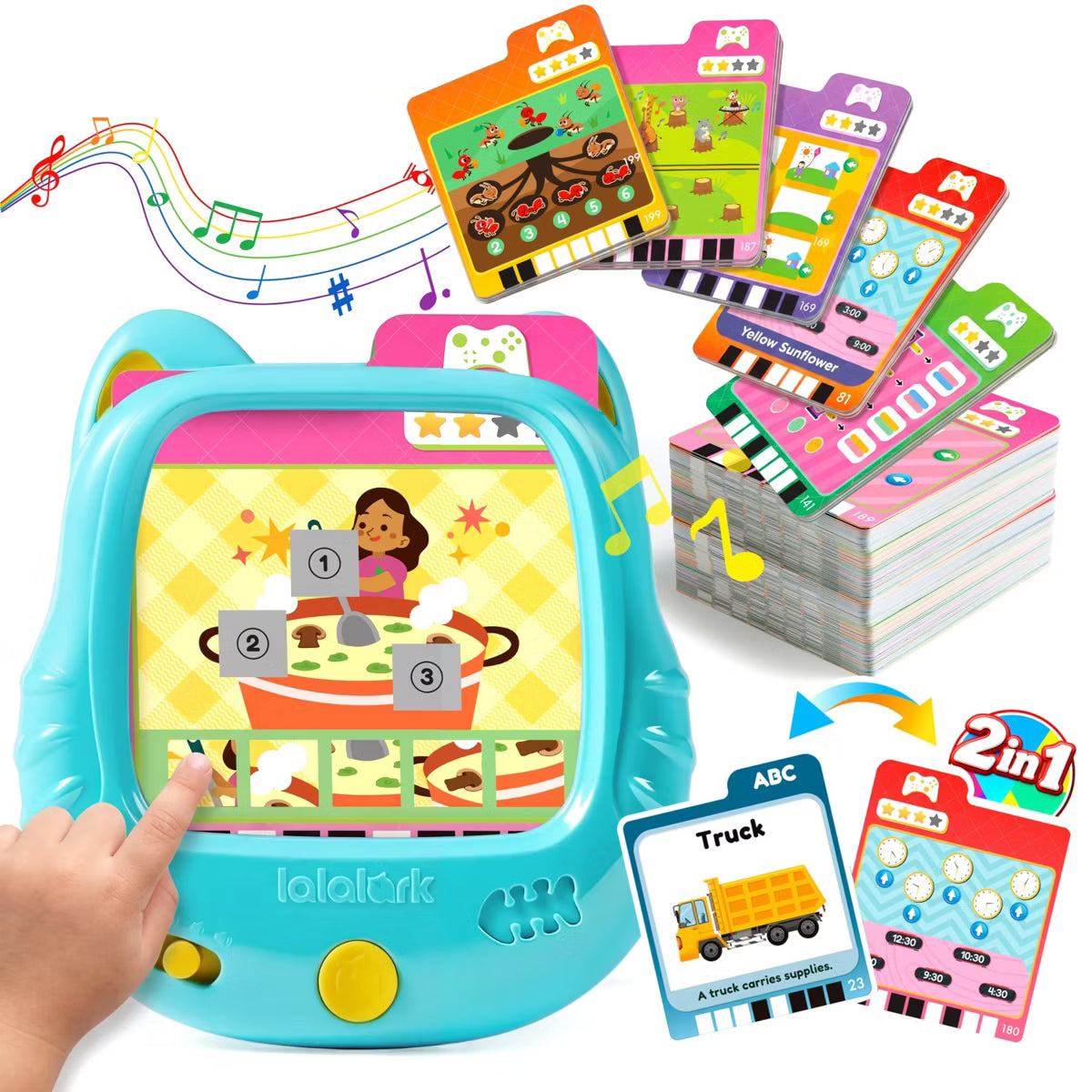 Joyfy Talking Flash Cards for Kids 3 4 5 Year Old, Montessori Language Learning Toys with 136 Sight Words & 64 Games, Pocket Speech Therapy Tools