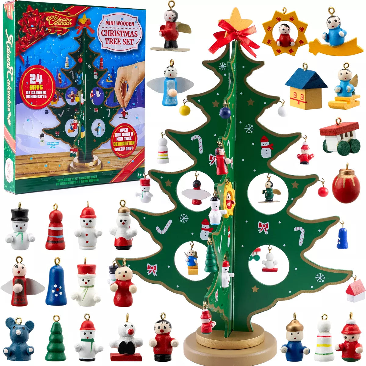 Joyfy 2026 Countdown to Christmas Advent Calendar – 24 Days of Ornaments for Tree Decorating Xmas Gift for Kids