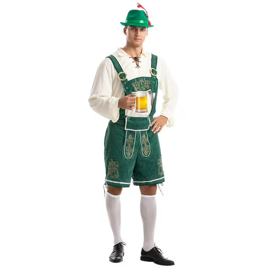 JOYIN Men's German Bavarian Oktoberfest Costume Set, Beer Costume Hat for Adults Halloween Fancy Dress Costumes and Beer Festival