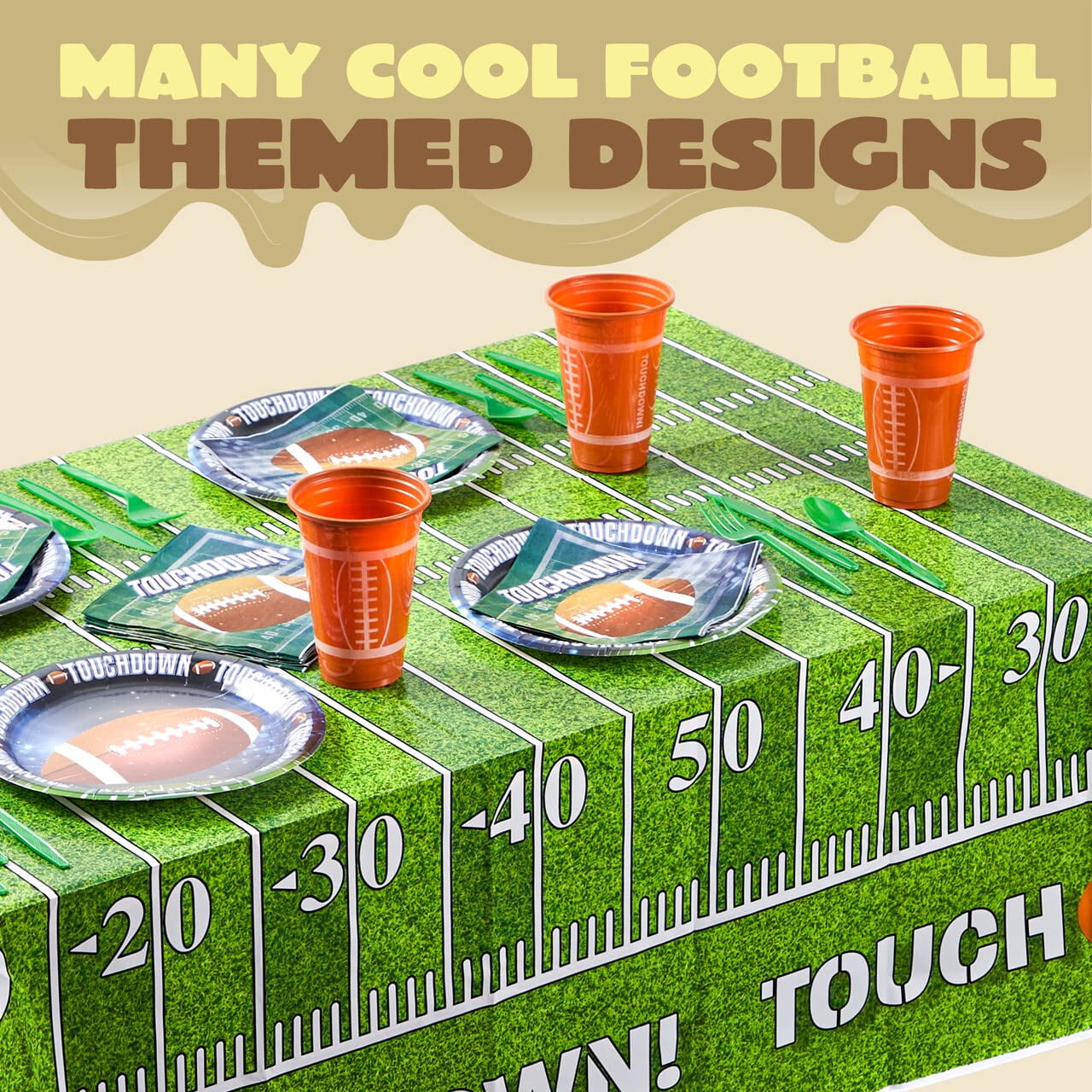 2 football table covers (54 inches * 72 inches), used for football party floor cloths
