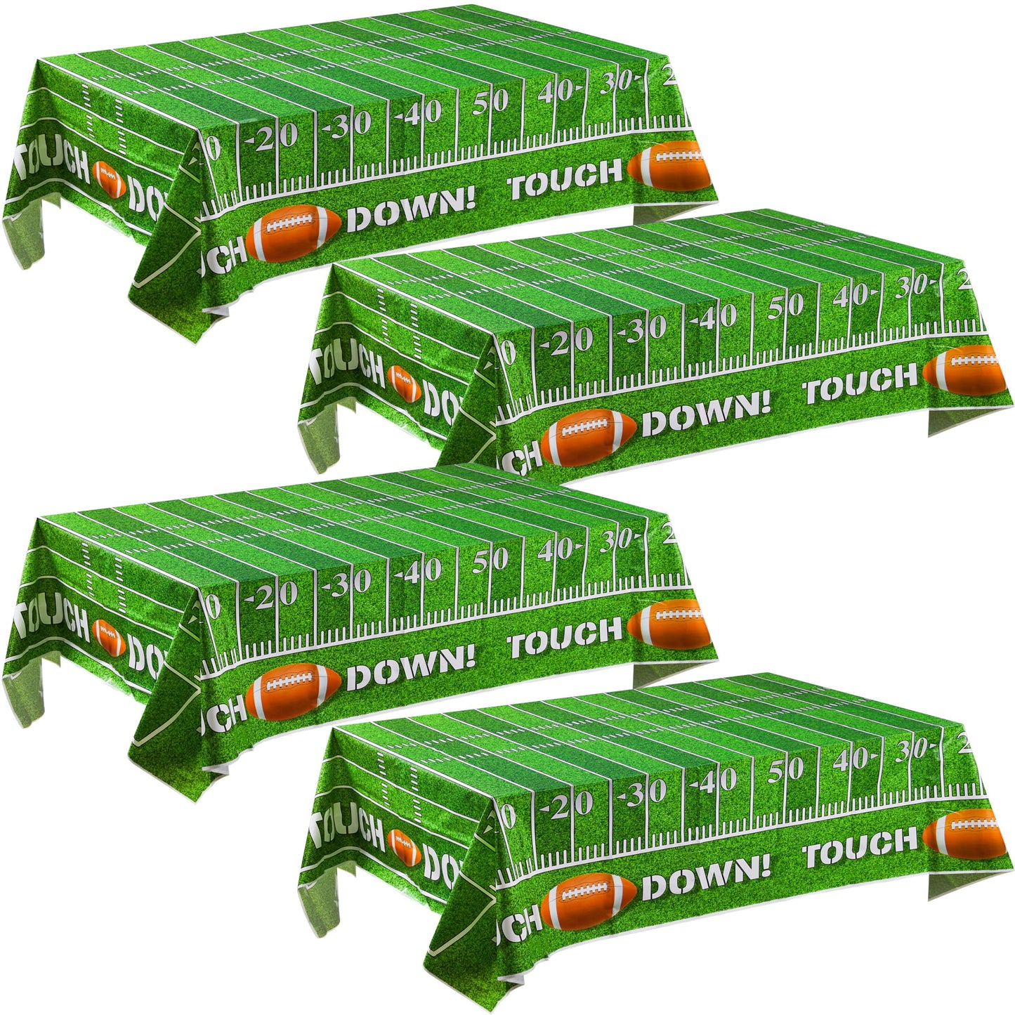 4-piece match day football tablecloth, tablecloth, floor to ceiling party decoration
