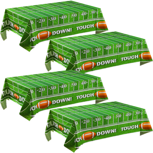 4-piece match day football tablecloth, tablecloth, floor to ceiling party decoration