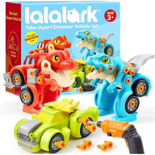 JOYFY Dinosaur Toys Take Apart Stem Building Construction Toys with Electric Drill Gift for Toddlers Boys Girls 4 5 6 7 8 Year Old, Best Christmas or Birthday Gifts for Kids