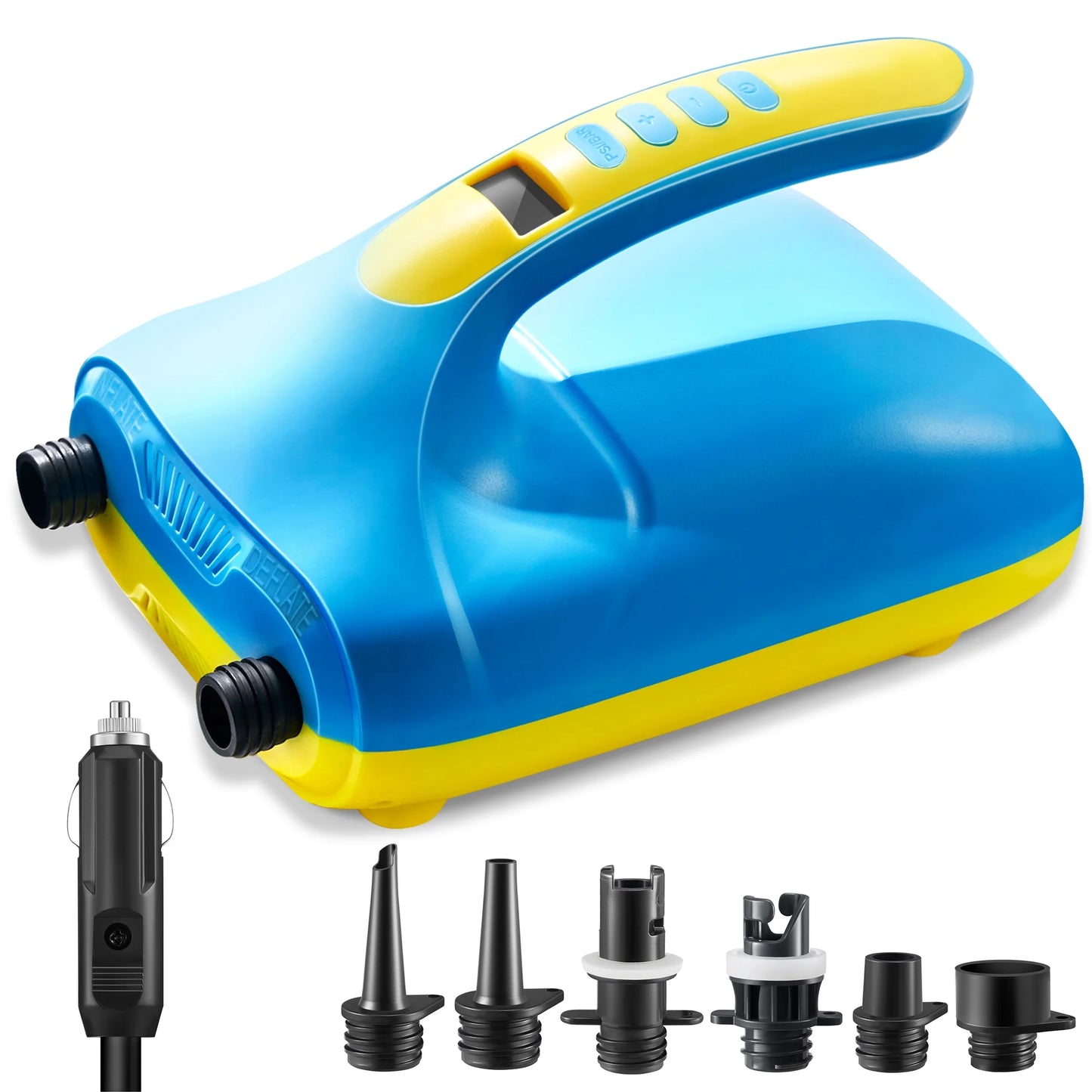 JOYFY Electric Paddle Board Pump, 20 PSI High-Pressure Dual-Stage Inflation SUP Air Pump with Auto-Off Function, 12V DC Car Connector for Inflatable Paddle Boards, Kayaks, Boats, and Air Mattresses