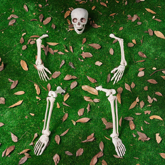 JOYIN Life Size Groundbreaker Skeleton Stakes Halloween Decorations, Full Body Skeleton Yard Stake Realistic Yard Lawn Garden Stakes for Halloween Yard Outdoor Decorations