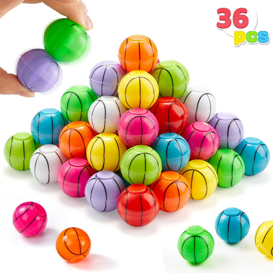 Joyfy 36 Pack Basketball Party Favors for Kids Colorful Fidget Toys Spinners, Stress Relief Bulk Gifts for Kids Prizes, Fidgets for Classroom, Goody Bag Stuffers