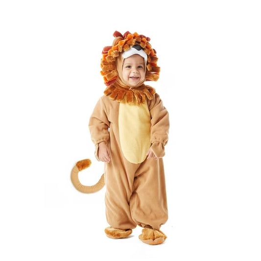 Joyfy Baby Lion Costume with Toy Zebra for Kids, Toddler Halloween Dress up, Animal Themed Party Role Playing Cosplay 0-4 Years