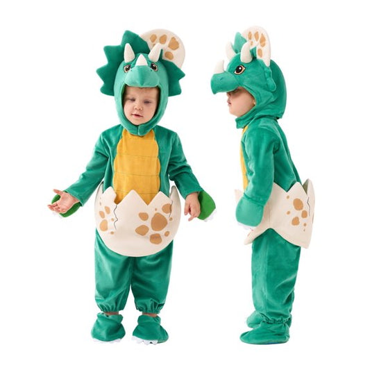 Joyfy Halloween Baby Triceratops Costume, Green Dinosaur Costume Shell for Baby and Toddler Dress up Party