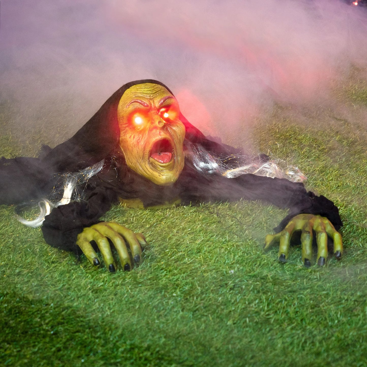 Joyfy Halloween Groundbreaker Halloween Decorations Zombie with Sound and Flashing Eyes,Outdoor Scary Halloween Yard Decorations