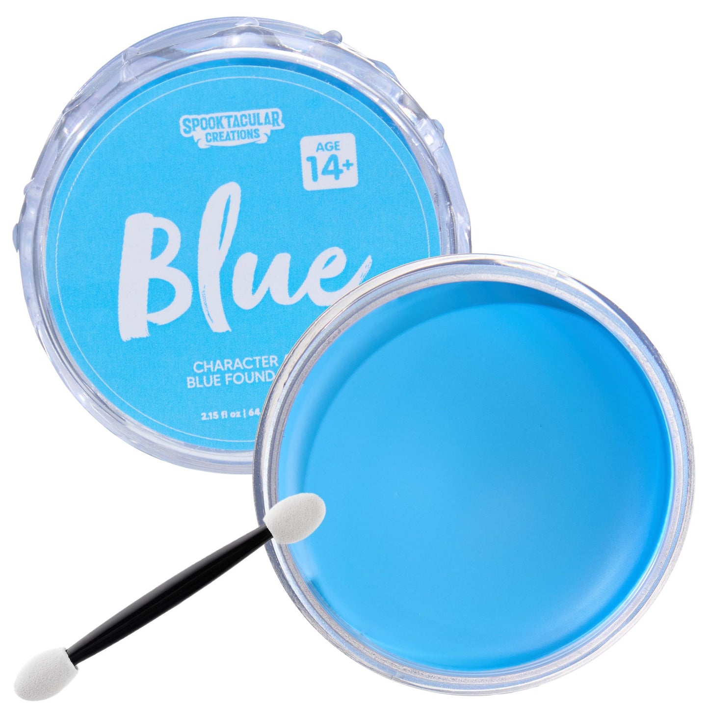 Joyfy 2 oz Halloween Blue Makeup Palette,Halloween Face Painting Kit SFX Makeup with Double-headed Brush for Zombie Vampire Cosplay for Adult Kids