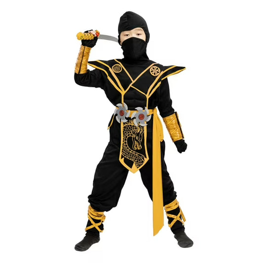 Joyfy Halloween Ninja Costume Kids, Ninja Dragon Costume Set, Boys Halloween Outfit for DressUp and RolePlay Party