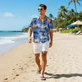 Joyfy Men Hawaiian Shirt, Casual Short Sleeve Button Down for Summer Beach Vacation