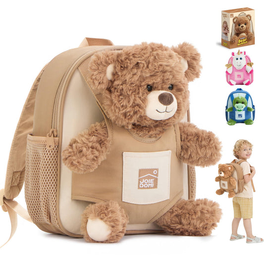 Joyfy Toddler Backpack with Unicorn Toys for 2 3 Year Old Girls, Soft Plush Unicorn Stuffed Backpack with Detachable Toy for 2 Year Old Girl Birthday Gift, Perfect for Daycare Preschool Travel