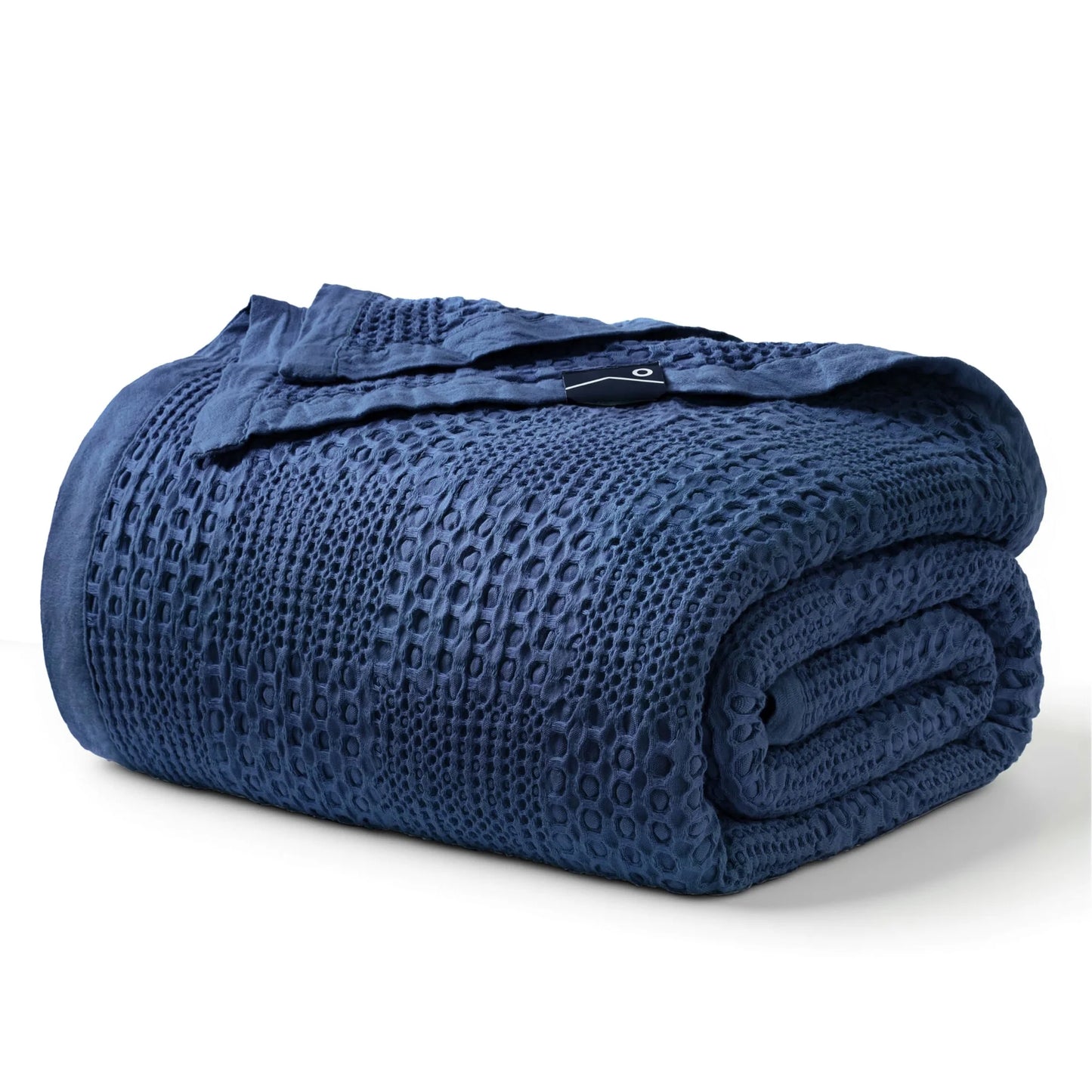 Joyfy Waffle Blanket - Turkish Cotton Soft Navy Blanket