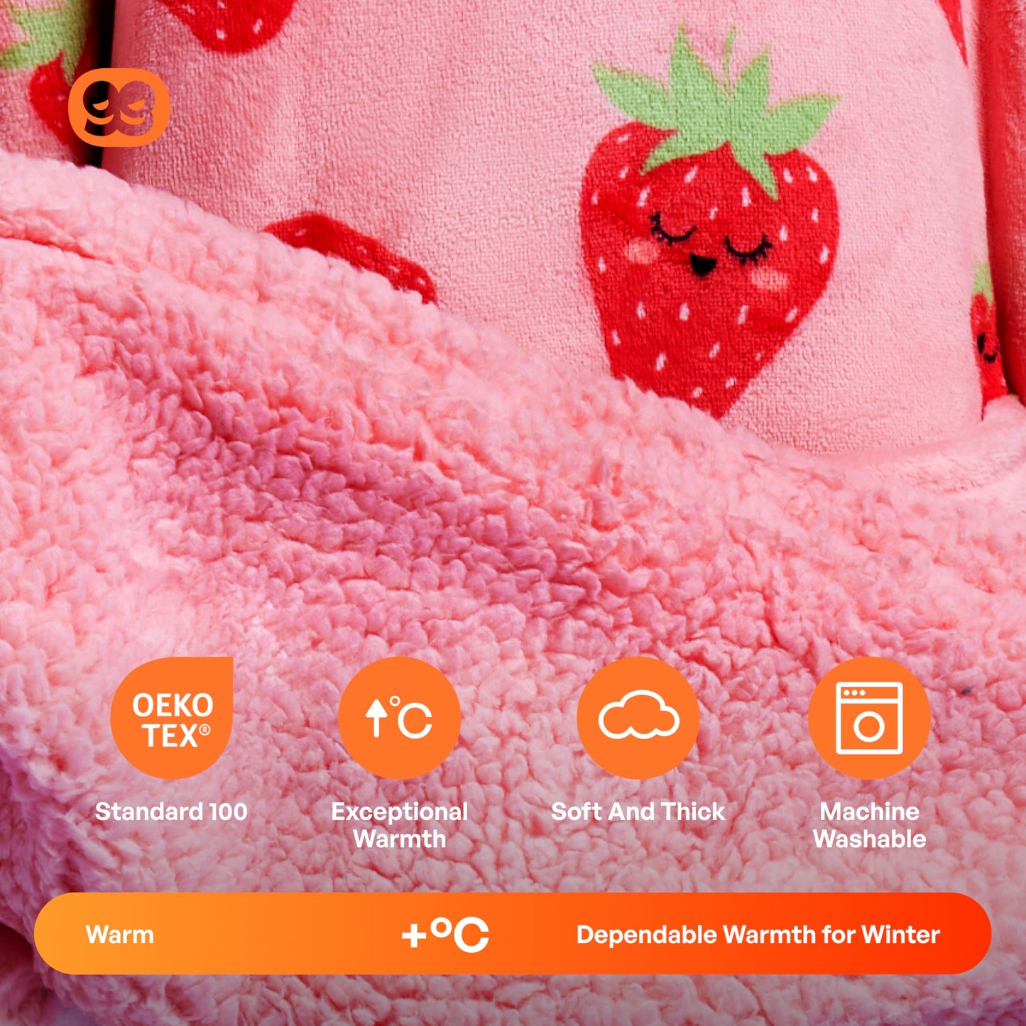 Joyfy Kids Wearable Blanket Hoodie, Warm and Cozy Flannel Sweatshirt for Gilrs and Boys Christmas Birthday Gifts
