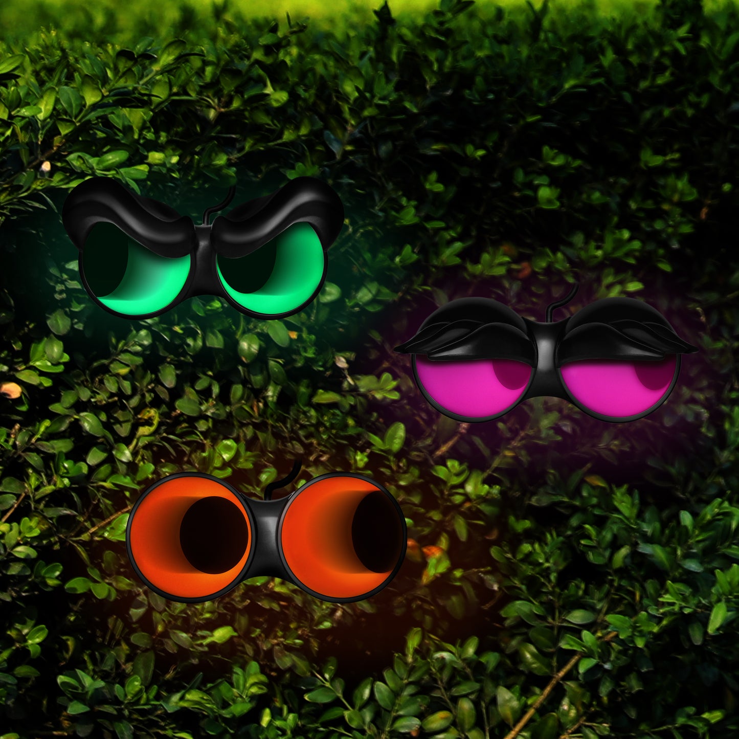 Joyfy 3 Packs Halloween Animated Flashing Peeping Eyes Lights Decorations,Outdoor Halloween Light Decorations,Halloween Car Decorations