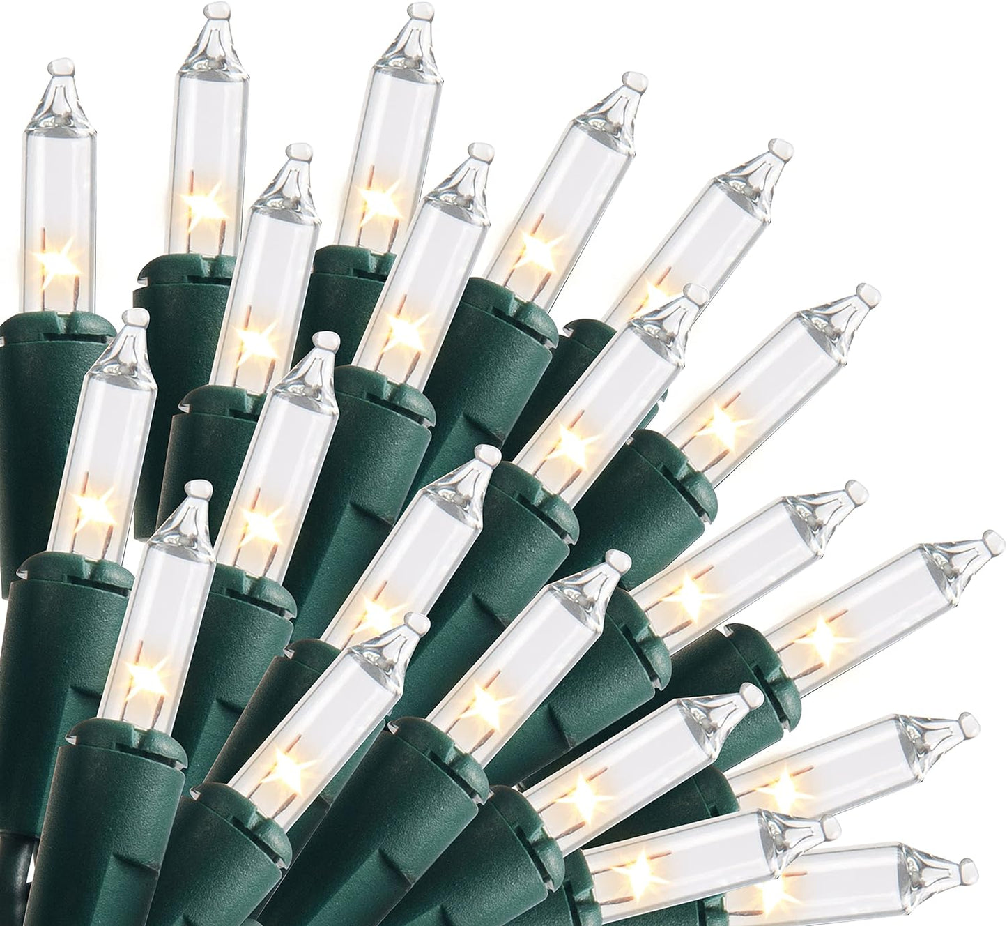 SYNCFUN Clear Christmas Lights,105.6FT 400(4x100)-Count Led Warm White Christmas String Lights,Connectable Green Wire Xmas Tree Lights for Indoor Outdoor Christmas Decorations Holiday Party Decor