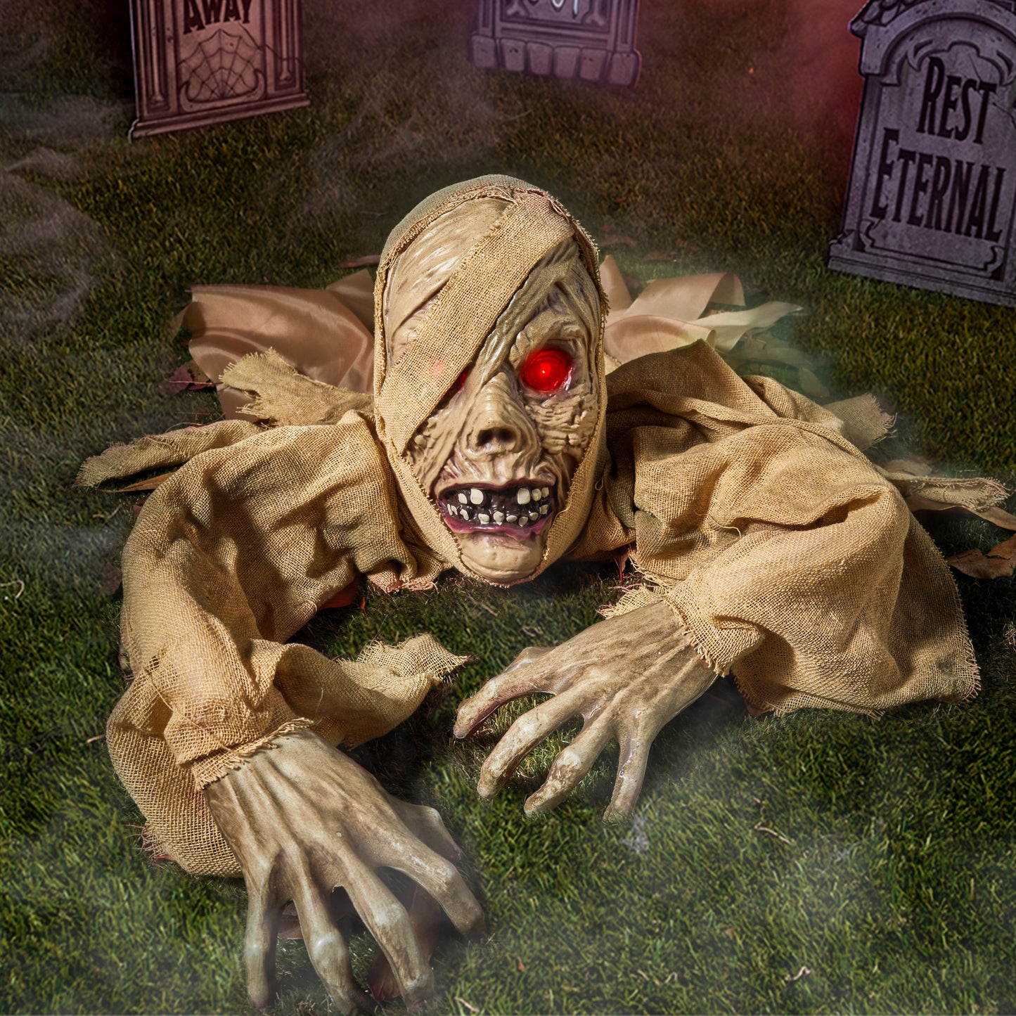 Joyfy Halloween Groundbreaker Halloween Decorations Zombie with Sound and Flashing Eyes,Outdoor Scary Halloween Yard Decorations,Haunted House Decorations