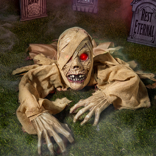 Joyfy Halloween Groundbreaker Halloween Decorations Zombie with Sound and Flashing Eyes,Outdoor Scary Halloween Yard Decorations,Haunted House Decorations