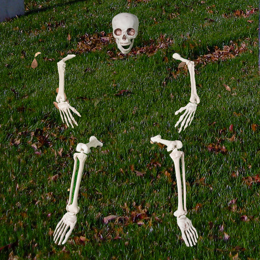 SYNCFUN 5 Pcs Halloween Life Size Groundbreaker Skeleton Stakes Decorations,Full Size Skeleton Halloween Decorations Outdoor Yard Scary Halloween Yard Stakes Decor