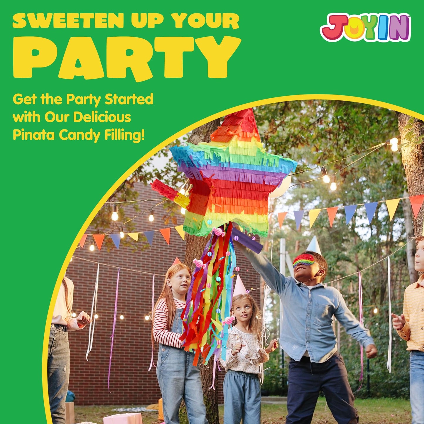 SYNCFUN Star Pinata for Kids Birthday Party 12.6"x 12.6"x 3" Party Supplies for Cinco De Mayo, Fiesta Taco, Luau Event, Mexican Theme Decoration, Taco Tuesday Event