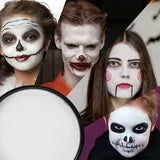 Joyfy 1oz Halloween Makeup Foundation Cream,Halloween Face Body Painting Cake Tub SFX Makeup for Joker Zombie Vampire Skeleton Cosplay for Adult Kids