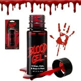 Joyfy 2 oz Halloween Fake Blood,Vampire Blood Makeup Gel,Halloween Blood Zombie Makeup,Vampire Makeup Kit for Adults,Halloween Costume Vampire Accessories