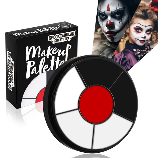 Syncfun 3 Colors Halloween Makeup Palette,Halloween Face Painting Kit SFX Makeup for Joker Zombie Vampire Skeleton Cosplay for Adult Kids