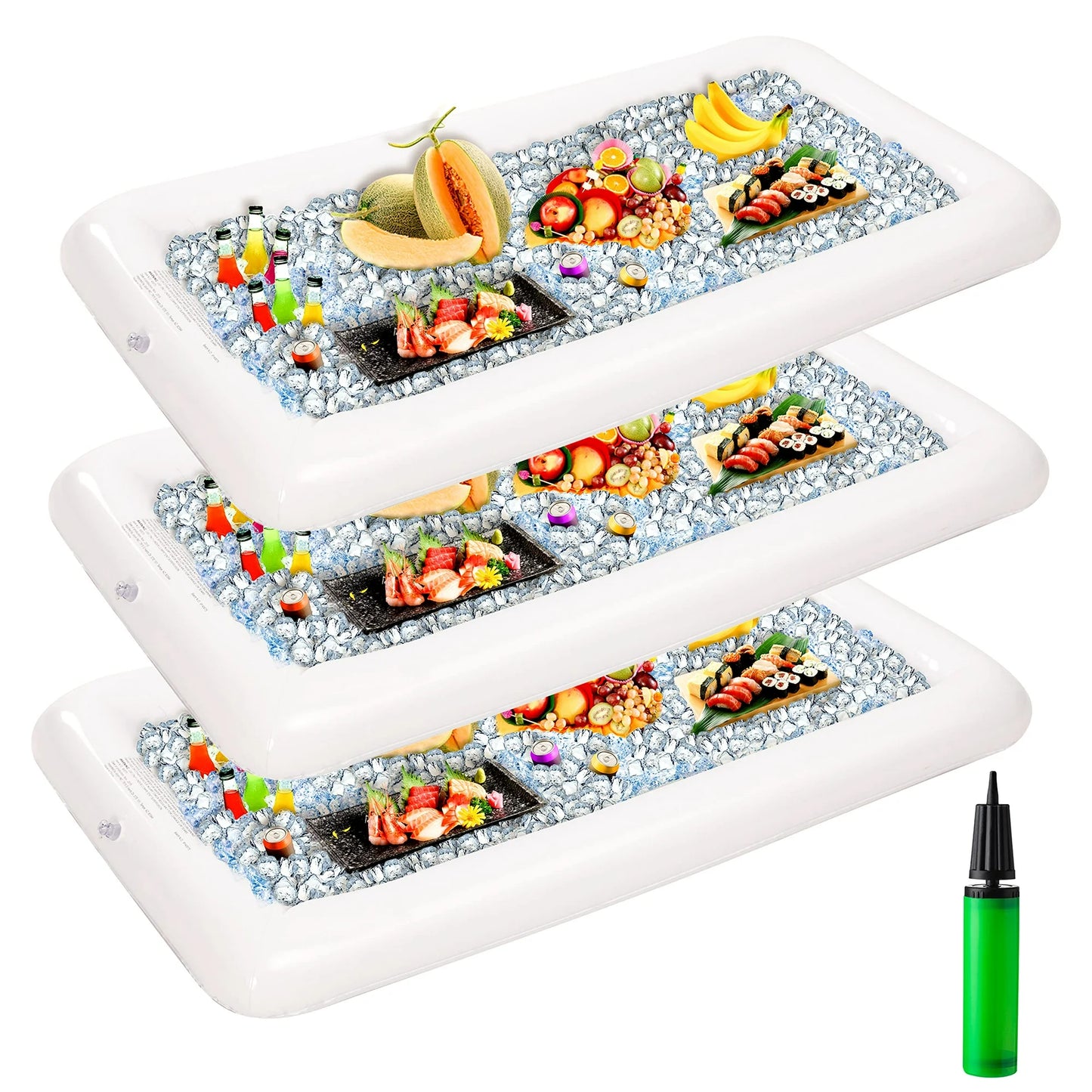 Syncfun 4" Ice Chest Water Cooler, White (3 Pack)