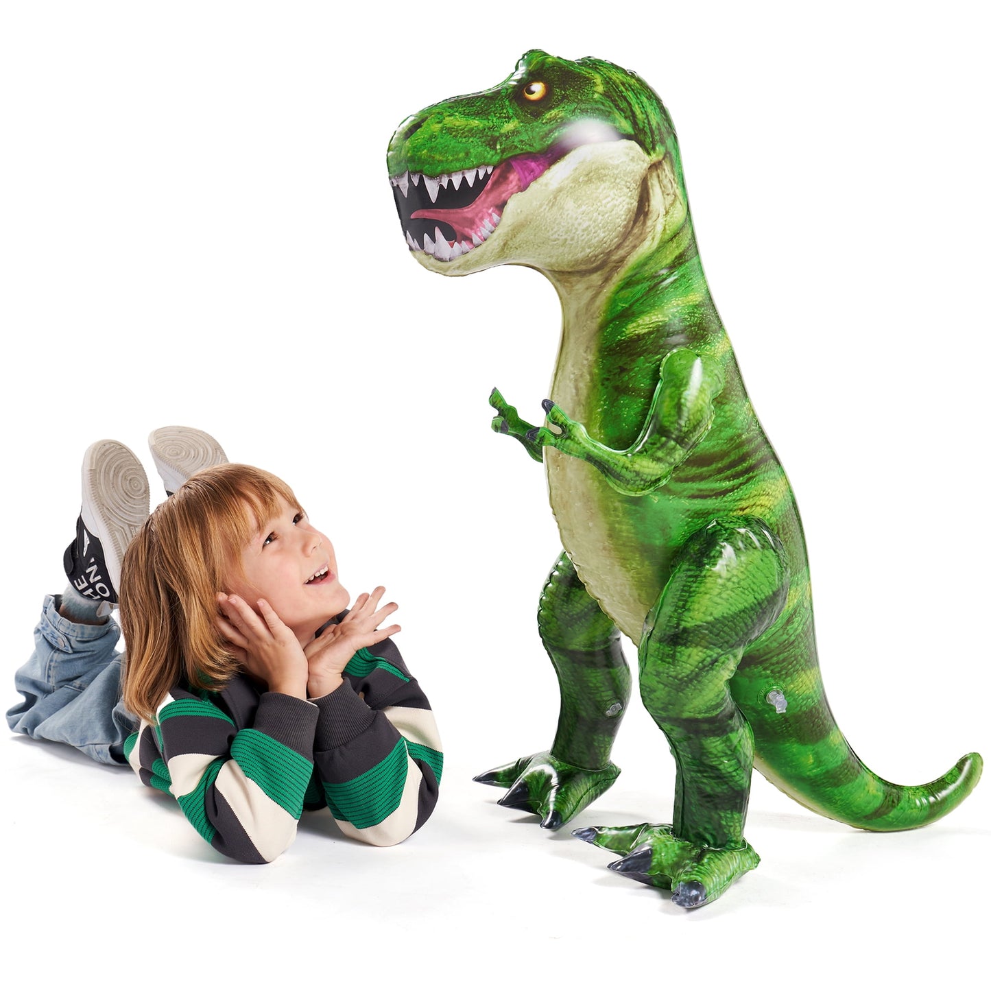 Syncfun 30" T-Rex Inflatable Dinosaur Toy for Boys Pool Party Decoration Birthday Gifts for Kids & Adults(2.5 FT)