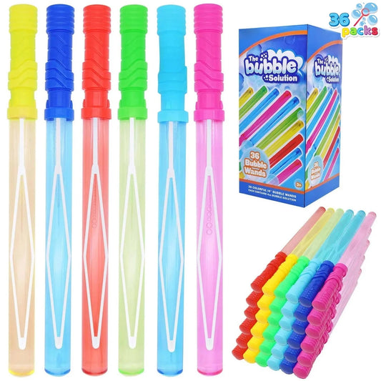 Syncfun 36 Pcs 14.6’’ Big Bubble Wands Bulk, Bubble Blower for Kids, Bubble Sticks Summer Toys for Party Favors, Easter, Birthday, Outdoor & Indoor Activity Use
