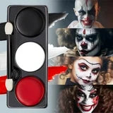 Joyfy 7 oz Halloween Makeup Palette,Halloween Face Painting Kit SFX Makeup with Double-headed Brush for Zombie Vampire Cosplay for Adult Kids