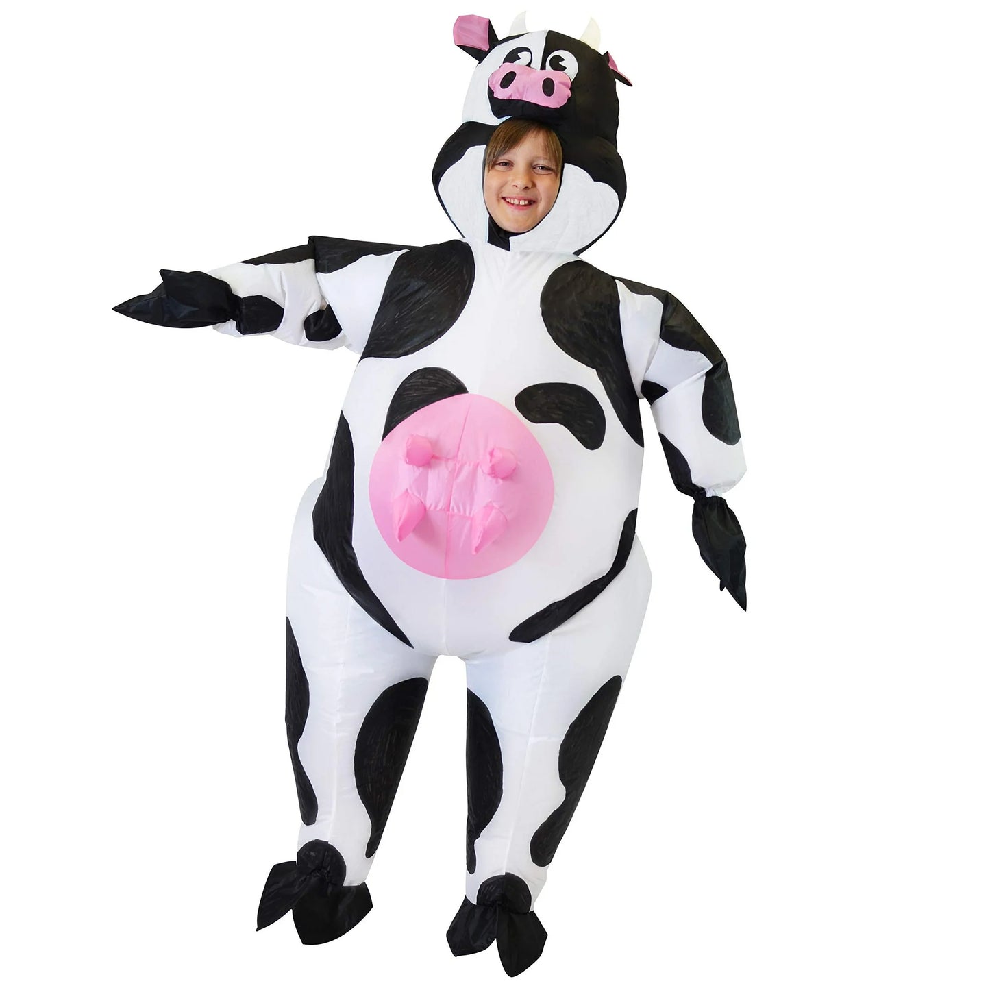 Syncfun Inflatable Costume Cow Air Blow-up Halloween Costume For Child (7-10 Yrs)