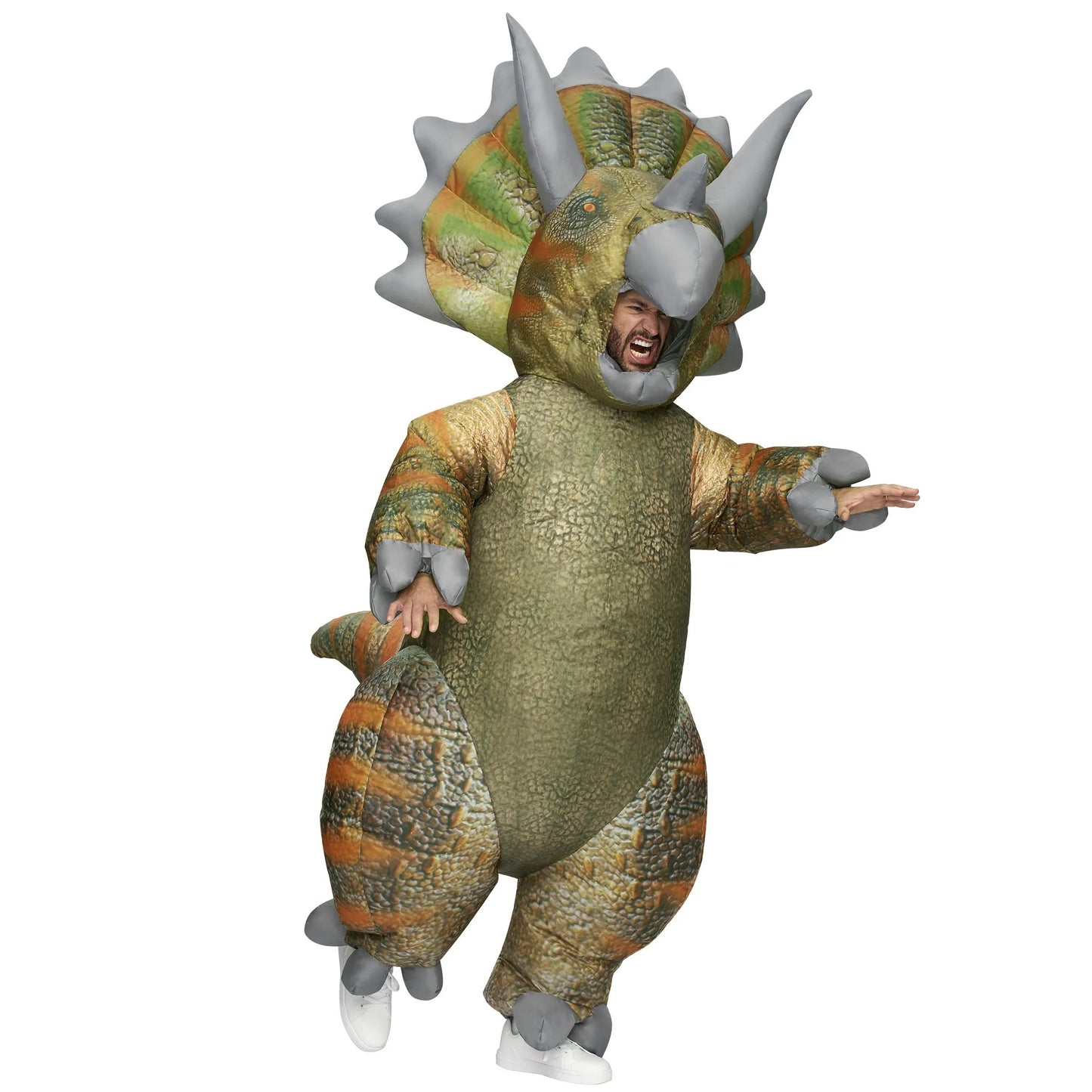 Syncfun Inflatable Costumes for Adult, Full Body Triceratops Blow Up Costumes, Dinosaur Inflatable Costumes for Halloween Party Dress Up Cosplay