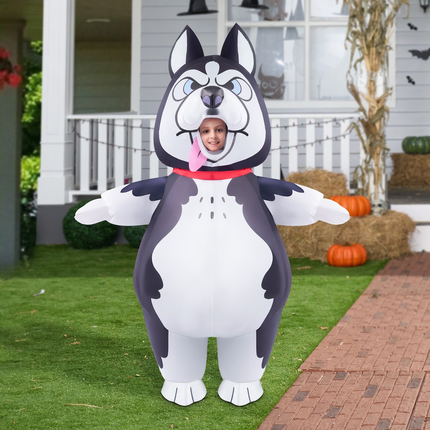 Syncfun Inflatable Costumes for Kids, Full Body Husky Blow Up Costumes for Halloween Party Dress Up Cosplay