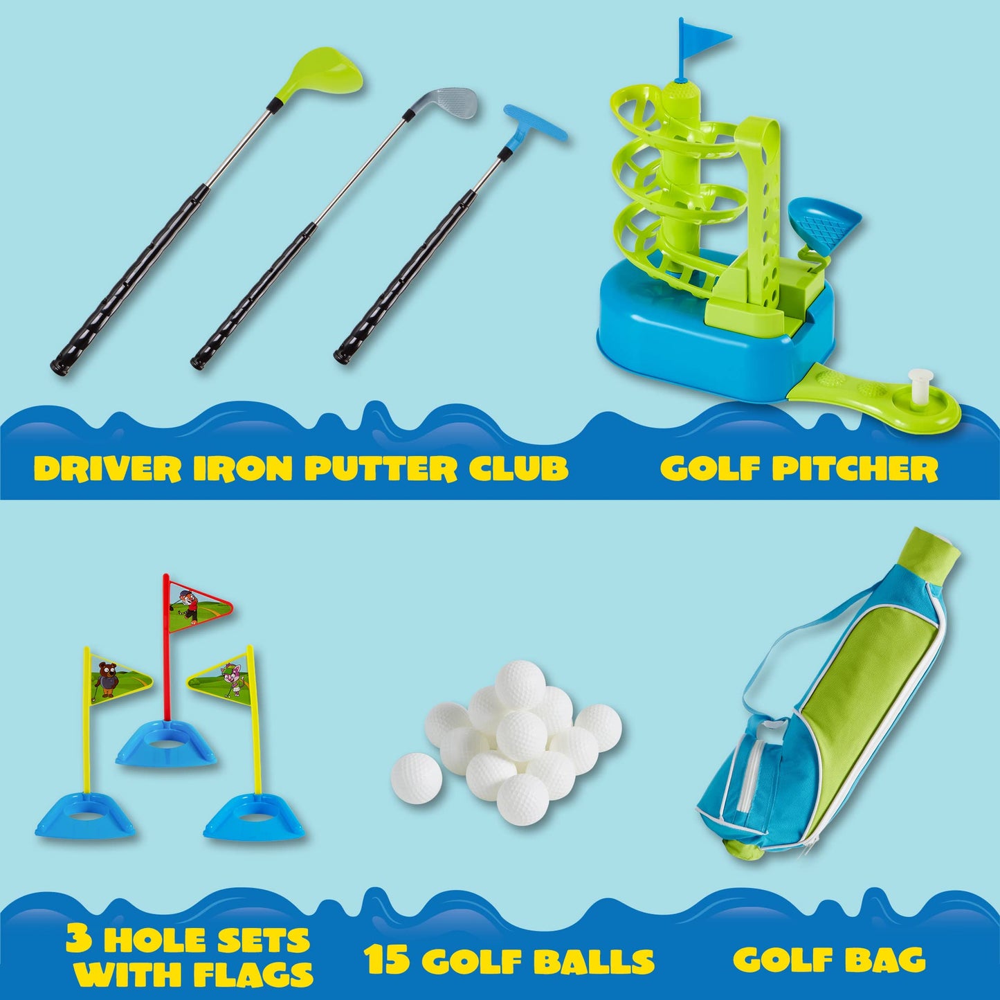 JOYIN Kids Golf Toy Set, Putterball Golf Game Set Age 5-8